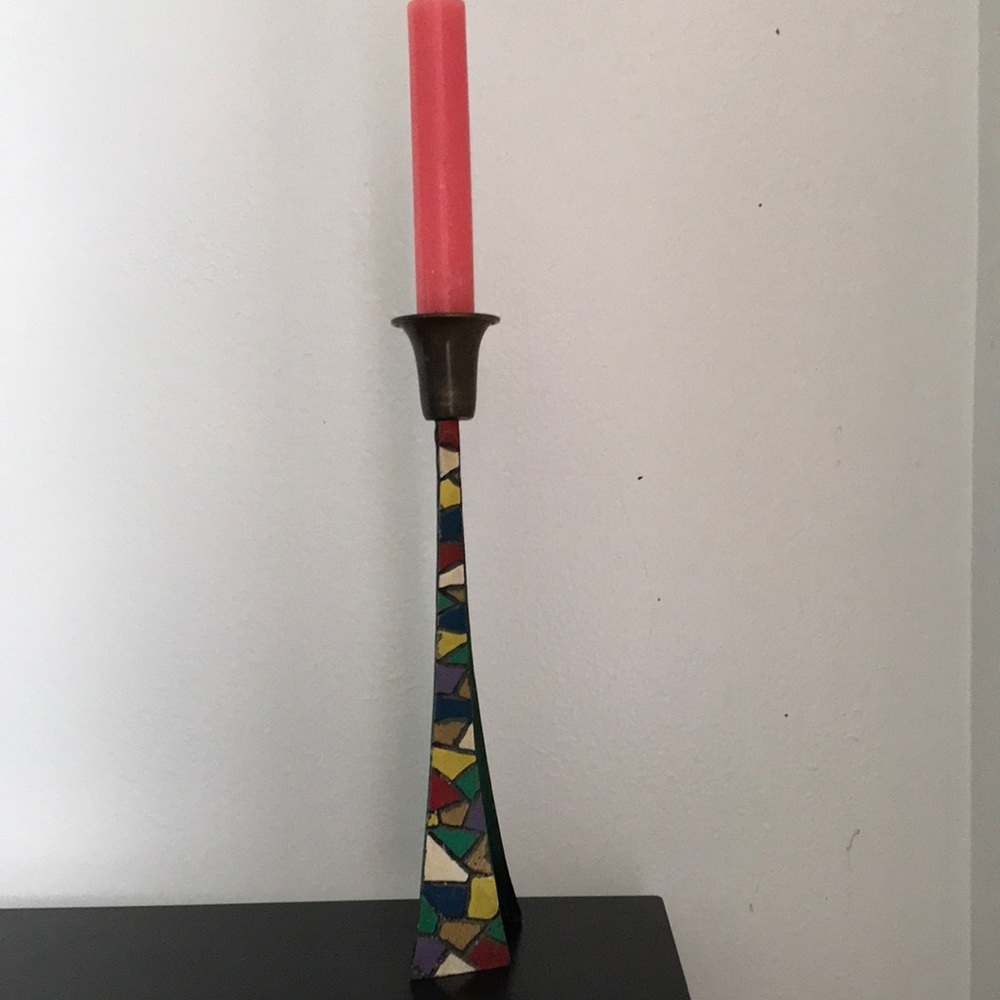 Mid century modern candle holder.